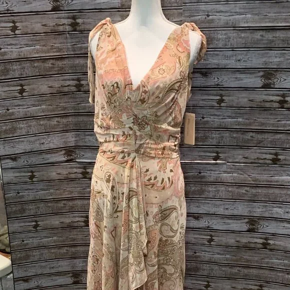 BANDOLINO Peach Blossom Layered Hi Low Dress NWT - Picture 4 of 13